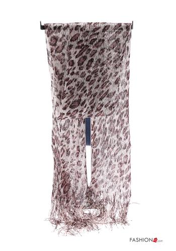 Animal print Scarf with fringe - ph 2