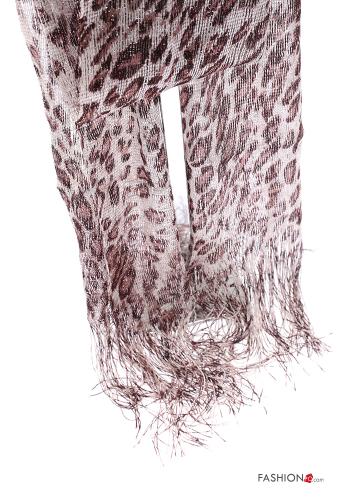 Animal print Scarf with fringe - ph 4