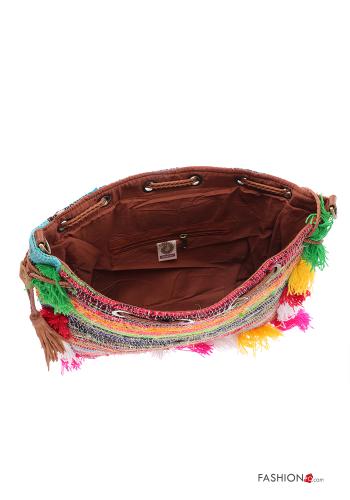 Bolso de mano Estampado colorido con flecos con bandolera - ph 5