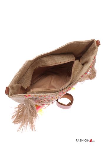 Borsa con frange con zip con tracolla - ph 5