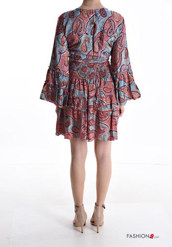 Coordinato in Seta Fantasia jacquard con balze con elastico - ph 2