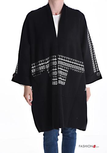 Cardigan Fantasia geometrica con bottoni