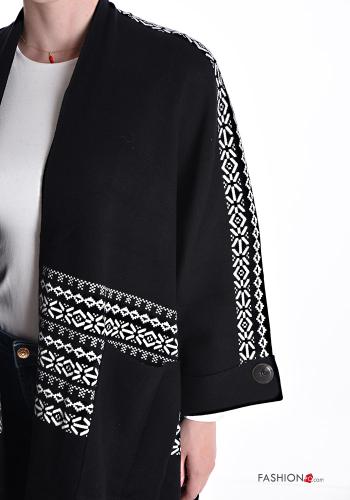 Cardigan Fantasia geometrica con bottoni - ph 4