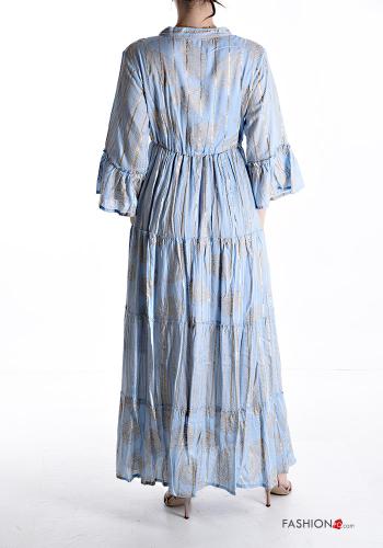 long long sleeve ruffle sleeve adjustable Dress with flounces - ph 2