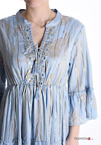 long long sleeve ruffle sleeve adjustable Dress with flounces - ph 4