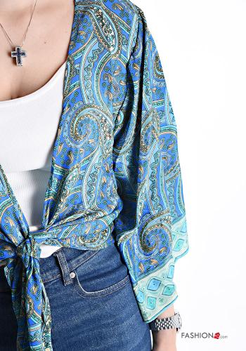 Boléro en Soie Imprimé paisley manches à trois-quarts - ph 4