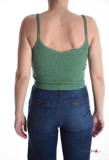 Top canalé espalda descubierta De lurex sin mangas - ph 2
