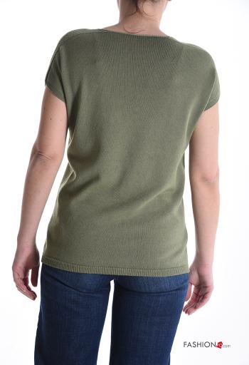 Maglione maniche corte scollo a V - ph 2