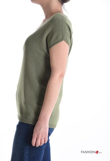 Maglione maniche corte scollo a V - ph 3