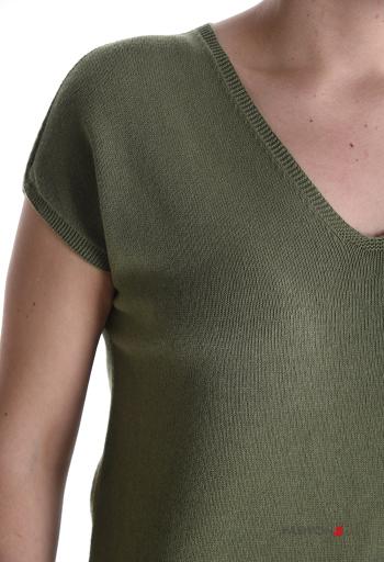 Maglione maniche corte scollo a V - ph 4
