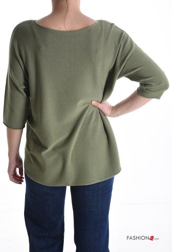 Maglione girocollo maniche a tre quarti - ph 2
