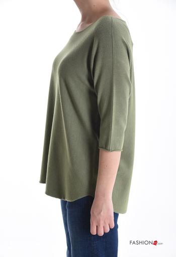 Maglione girocollo maniche a tre quarti - ph 3