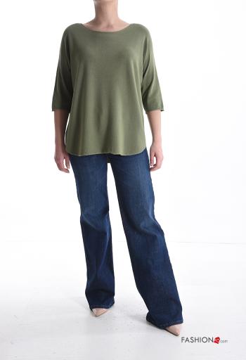 Maglione girocollo maniche a tre quarti - ph 5