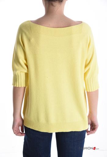 Maglione maniche a tre quarti con scollo a barca - ph 2