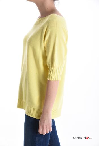 Maglione maniche a tre quarti con scollo a barca - ph 3