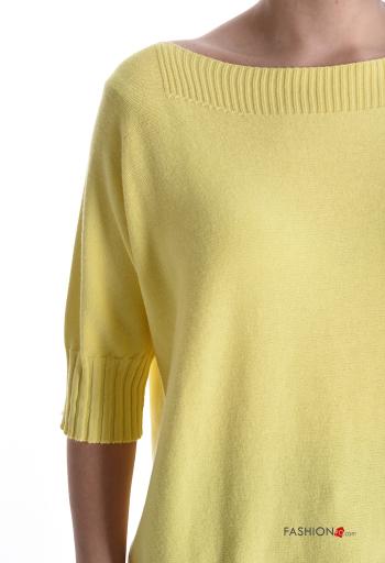 Maglione maniche a tre quarti con scollo a barca - ph 4