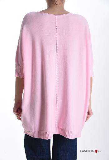 Maglione girocollo oversize maniche corte - ph 2