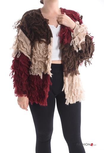 lange ärmel Strickjacke aus Wollmischung