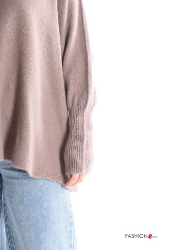 Pull oversize manches longues à col en V - ph 4