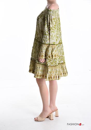 Robe oversize manches à volant avec élastique à volants décolleté bardot - ph 3