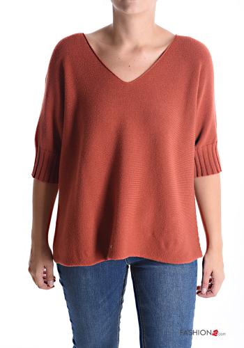 Maglione maniche corte scollo a V - ph 1