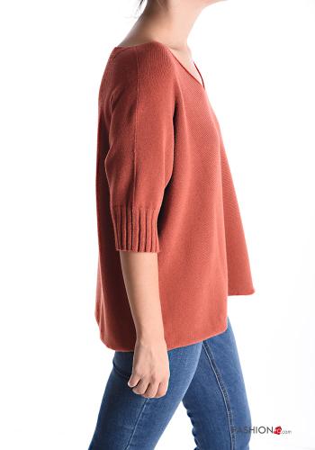 Maglione maniche corte scollo a V - ph 3