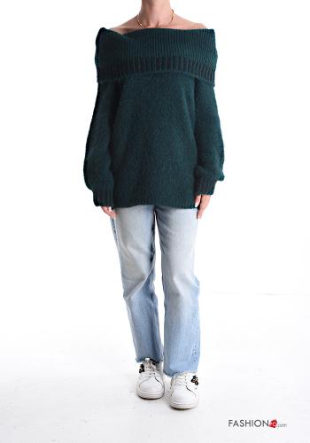 Strickpullover aus Wollmischung bardot-ausschnitt - ph 5