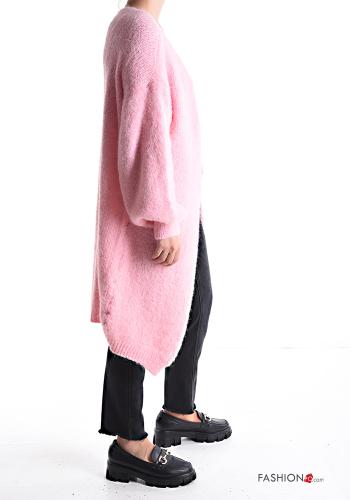 long sleeve long Wool Mix Cardigan - ph 3