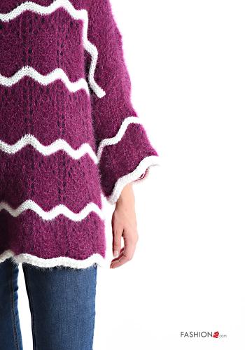 Embroidered Sweater 3/4 sleeve boat neckline - ph 4