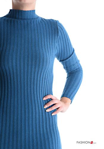 Ribbed knee-length long sleeve Dress Rollneck - ph 4
