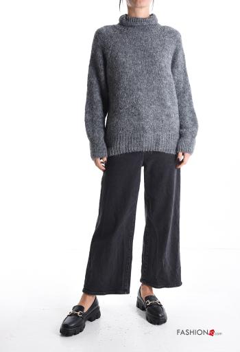 lange ärmel Strickpullover aus Wollmischung Rollkragen- - ph 5