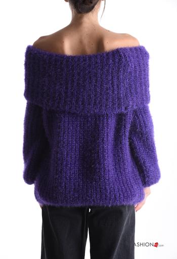 Maglione maniche lunghe scollo alla bardot - ph 2