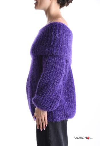 Maglione maniche lunghe scollo alla bardot - ph 3