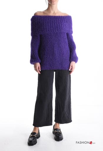 Maglione maniche lunghe scollo alla bardot - ph 5