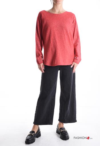 Maglione girocollo lurex maniche lunghe - ph 5