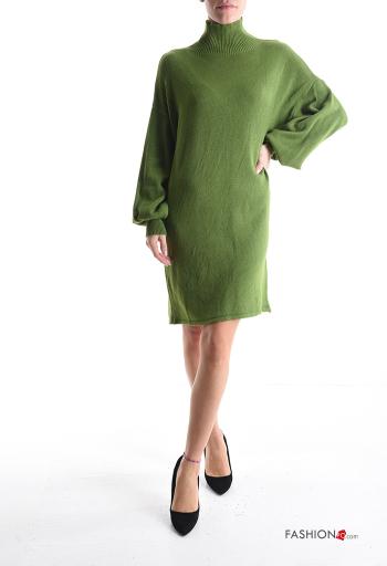 long sleeve mini Dress Rollneck with shoulder pads - ph 1