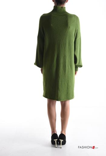 long sleeve mini Dress Rollneck with shoulder pads - ph 2