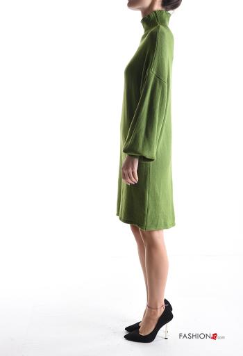 long sleeve mini Dress Rollneck with shoulder pads - ph 3