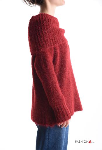 Maglione in Misto Lana maniche lunghe scollo alla bardot - ph 3