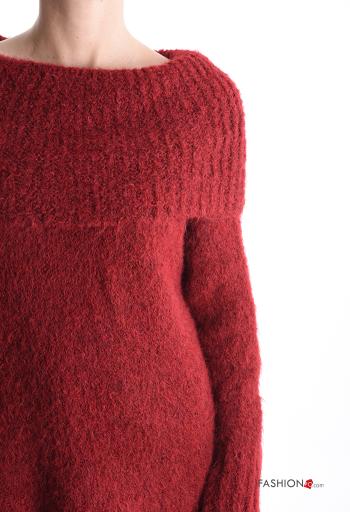 Maglione in Misto Lana maniche lunghe scollo alla bardot - ph 4