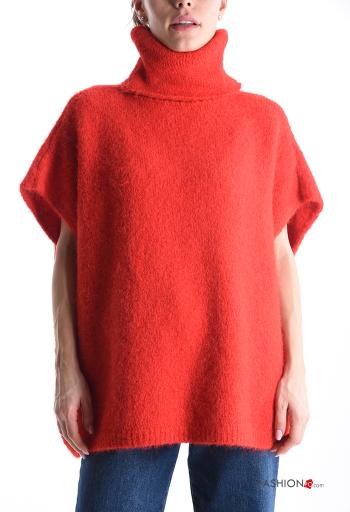 Maglione in Misto Lana maniche corte a collo alto - ph 1