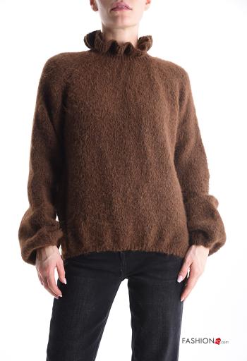 Maglione in Misto Lana maniche lunghe a collo alto