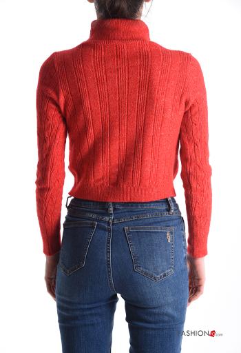 Maglione in Misto Lana maniche lunghe corto a collo alto - ph 2