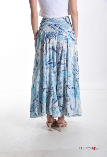 Jupe-Pantalon en Soie wide leg Imprimé mixte avec poches avec élastique - ph 2