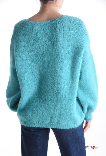 Maglione in Misto Lana maniche lunghe scollo a V - ph 2