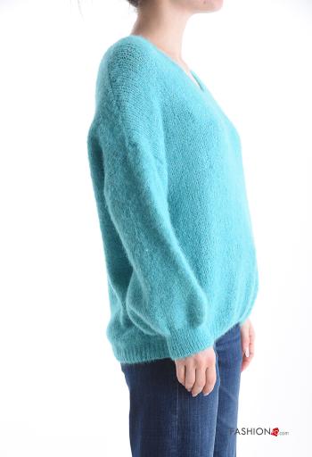Maglione in Misto Lana maniche lunghe scollo a V - ph 3
