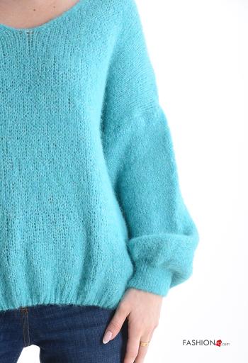 Maglione in Misto Lana maniche lunghe scollo a V - ph 4