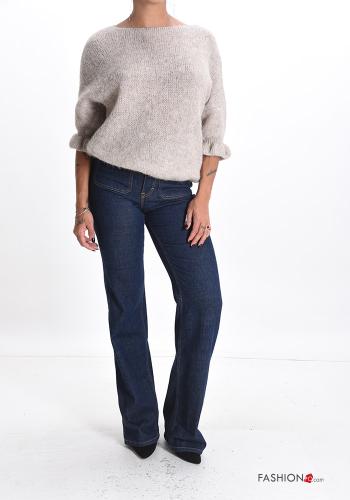 Maglione in Misto Lana girocollo maniche a tre quarti - ph 5