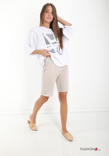 Linen Bermuda with pockets - ph 5