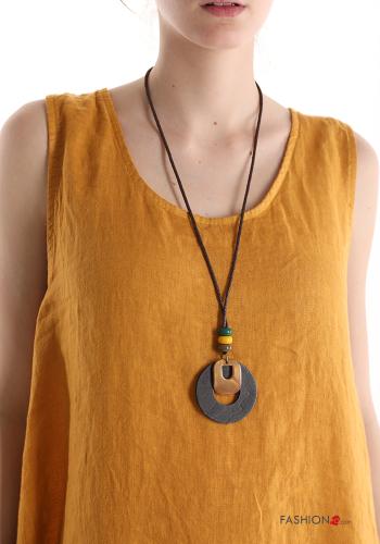 Linen Sleeveless Dress with necklace - ph 4